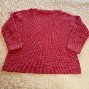 Talbots Womens Hot Pink Sweater Boat Neck XL long cuffed sleeve